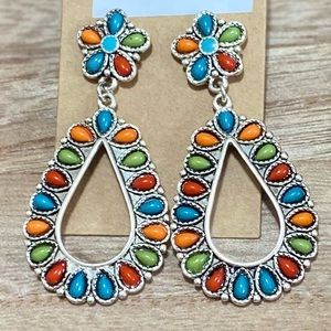 🎉❤️ Bella Multicolor Teardrop Earrings